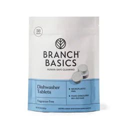 Branch Basics Fragrance-Free Dishwasher Tablets - 38ct: Dye-Free, Sulfate-Free, Removes Grease, Multi-Surface