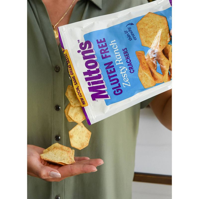 slide 4 of 4, Milton's Craft Bakers Gluten Free Zesty Ranch Crackers - 4.5oz, 4.5 oz