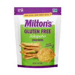 Milton's Craft Bakers Gluten Free Jalapeno Crackers - 4.5oz