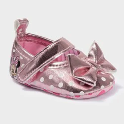 Baby Girls' Minnie Mouse Ballet Flats - Pink 9-12M