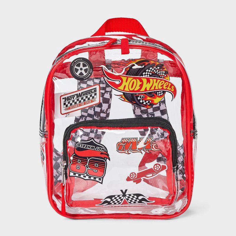 slide 1 of 4, Toddler Hot Wheels Backpack - Red/Black, 1 ct