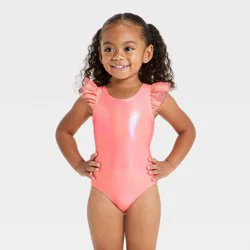 Baby Girls' One Piece Swimsuit - Cat & Jack™ Coral Pink 18M
