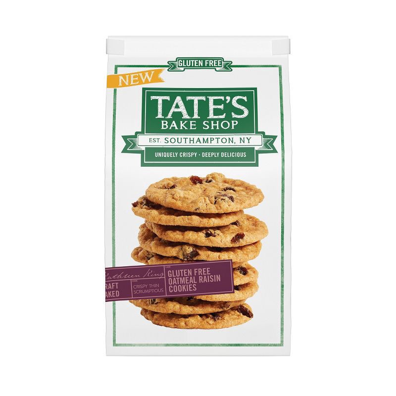 slide 1 of 15, Tate's Bake Shop Gluten Free Oatmeal Raisin Cookies - 7oz, 7 oz