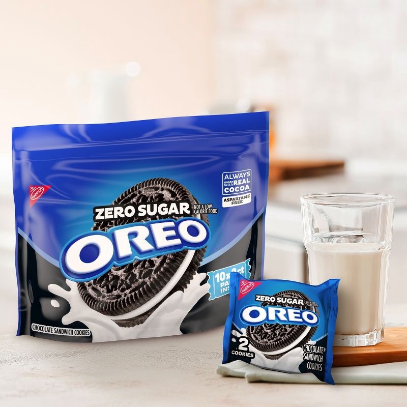 slide 5 of 15, Oreo Zero Sugar Chocolate Sandwich Cookies - 8.8 oz, 8.8 oz