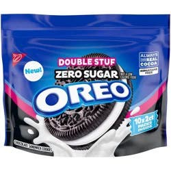 Oreo Double Stuf Zero Sugar Chocolate Sandwich Cookies - 10.3oz