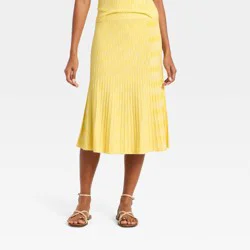 Women's Space Dye Skirt - A New Day™ Yellow S