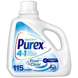 Purex Unscented Free Clear Liquid Laundry Detergents 115 Loads - 150oz