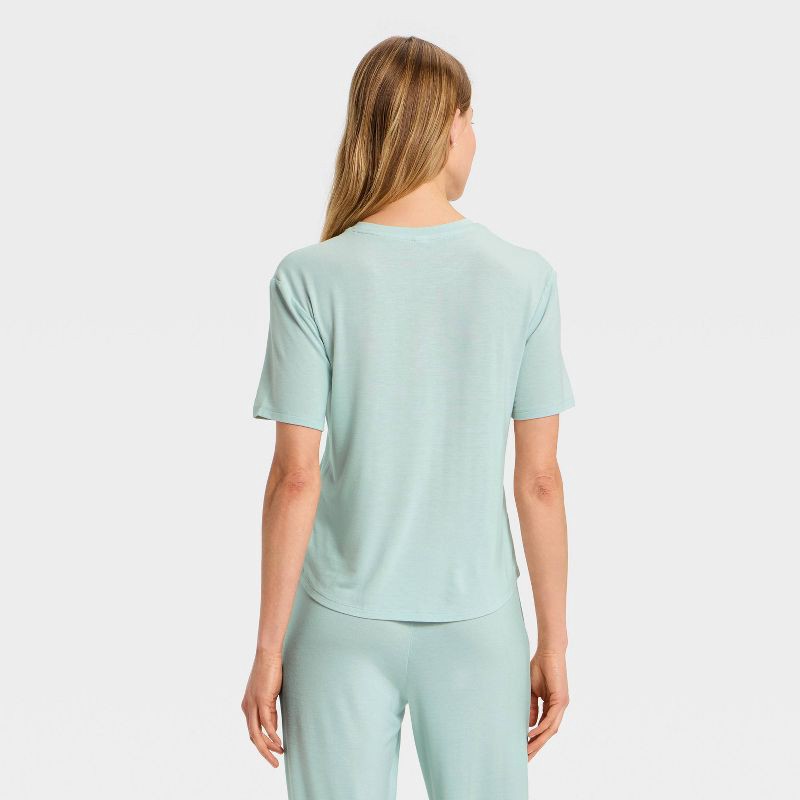 slide 2 of 3, Women's Jersey Pajama T-Shirt - Auden™ Green S, 1 ct