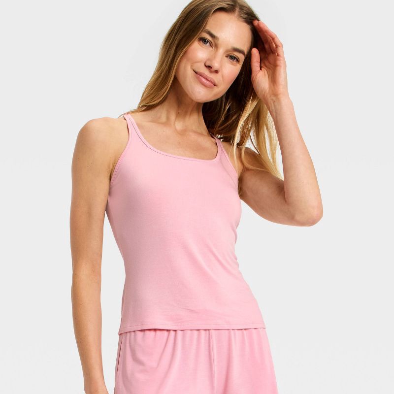 slide 3 of 3, Women's Jersey Pajama Tank - Auden™ Pink XXL, 1 ct