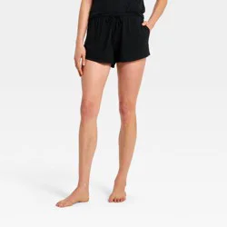 Women's Jersey Pajama Shorts - Auden™ Black L