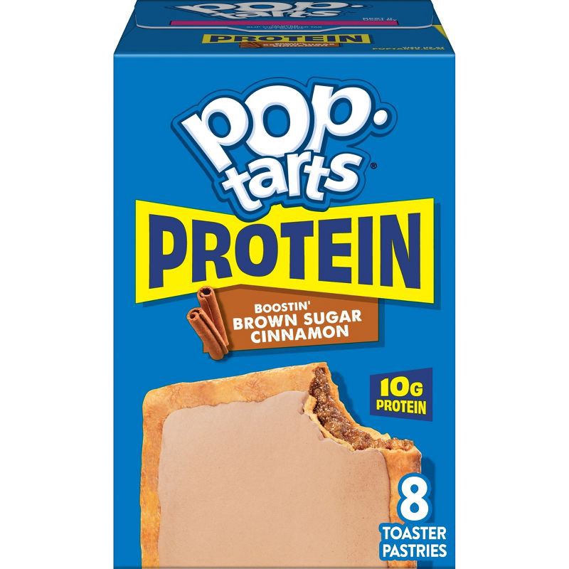 slide 1 of 10, Pop-Tarts Protein Frosted Boostin' Brown Sugar Cinnamon Toaster Pastries - 14.3oz/8ct, 14.3 oz, 8 ct