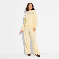 Grayson Threads Women's Fleece Graphic Pull-On Pants - Light Yellow XXS