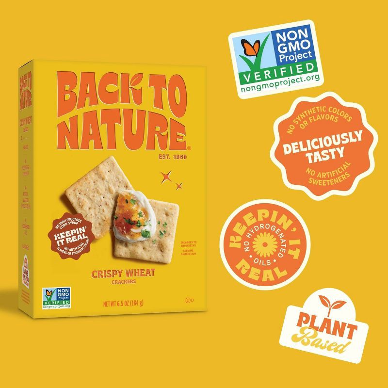 slide 7 of 7, Back to Nature Crackers Crispy Wheat - 6.5oz, 6.5 oz