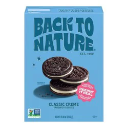 Back to Nature Classic Creme Sandwich Cookies - 9oz