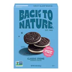 Back to Nature Classic Creme Sandwich Cookies - 9oz