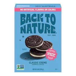 Back to Nature Classic Creme Sandwich Cookies - 9oz
