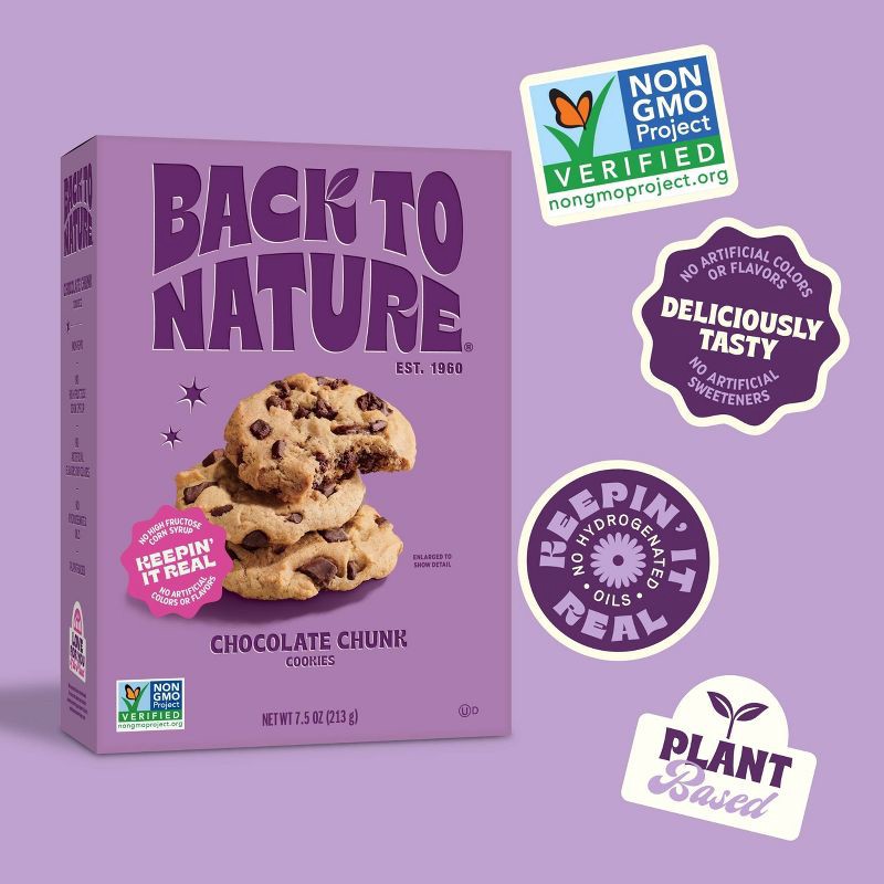 slide 7 of 7, Back to Nature Cookies Chocolate Chunk - 7.5oz, 7.5 oz