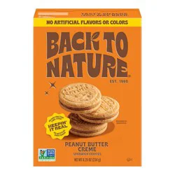 Back to Nature Peanut Butter Creme Sandwich Cookies - 8.25oz