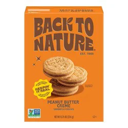 Back to Nature Peanut Butter Creme Sandwich Cookies - 8.25oz