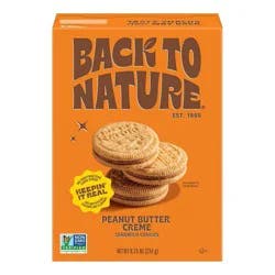 Back to Nature Peanut Butter Creme Sandwich Cookies - 8.25oz