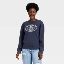 Women's Western Graphic Pullover Sweatshirt - Universal Thread™ Navy Blue M