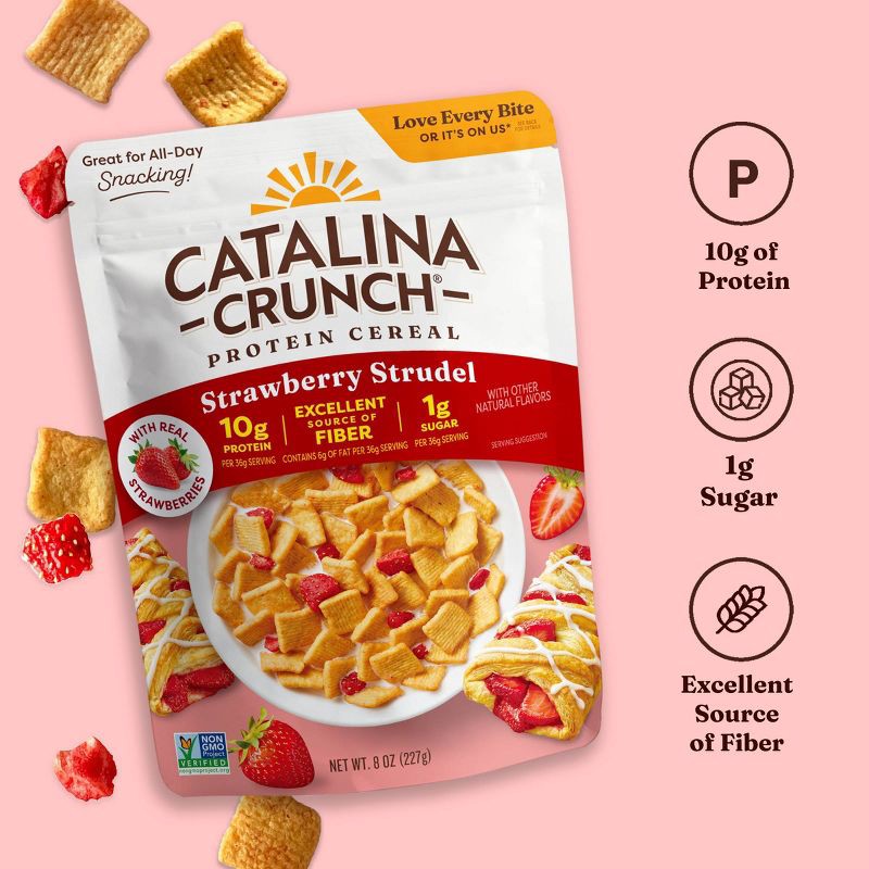 slide 3 of 5, Catalina Crunch Strawberry Strudel Breakfast Cereal - 8oz, 8 oz