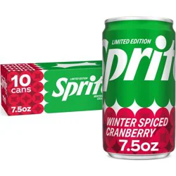 Sprite Winter Spiced Cranberry Soda - 10pk/7.5 fl oz Mini Cans