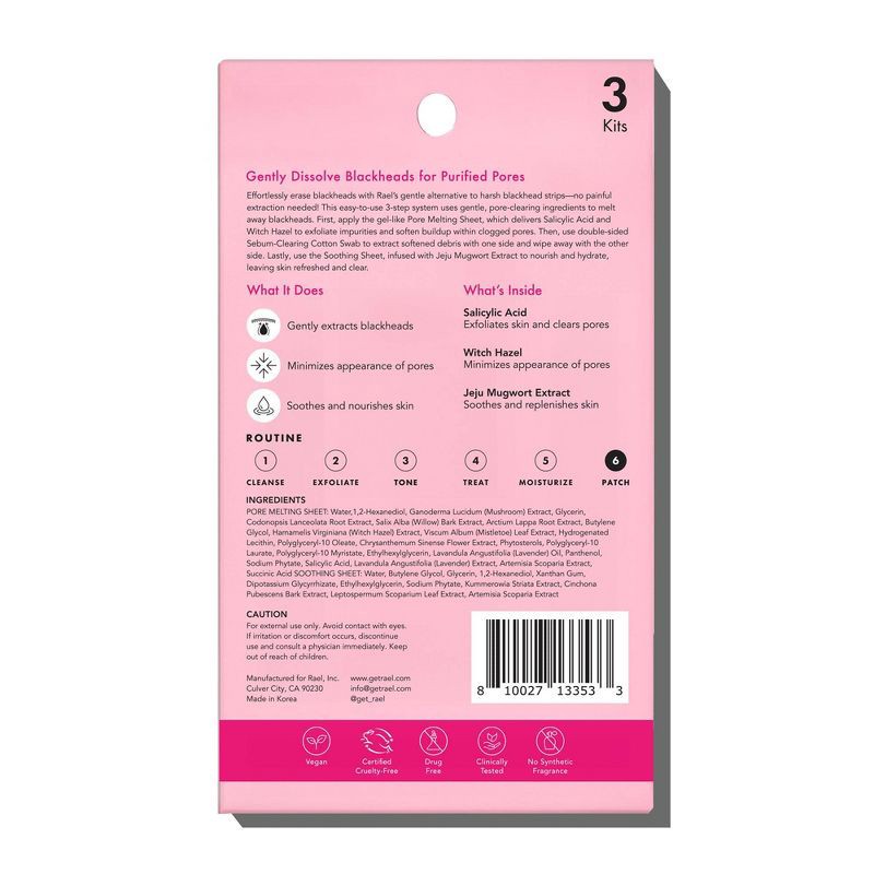 slide 2 of 7, Rael Miracle Patch 3-Step Pore Melting Pack - 3ct, 3 ct