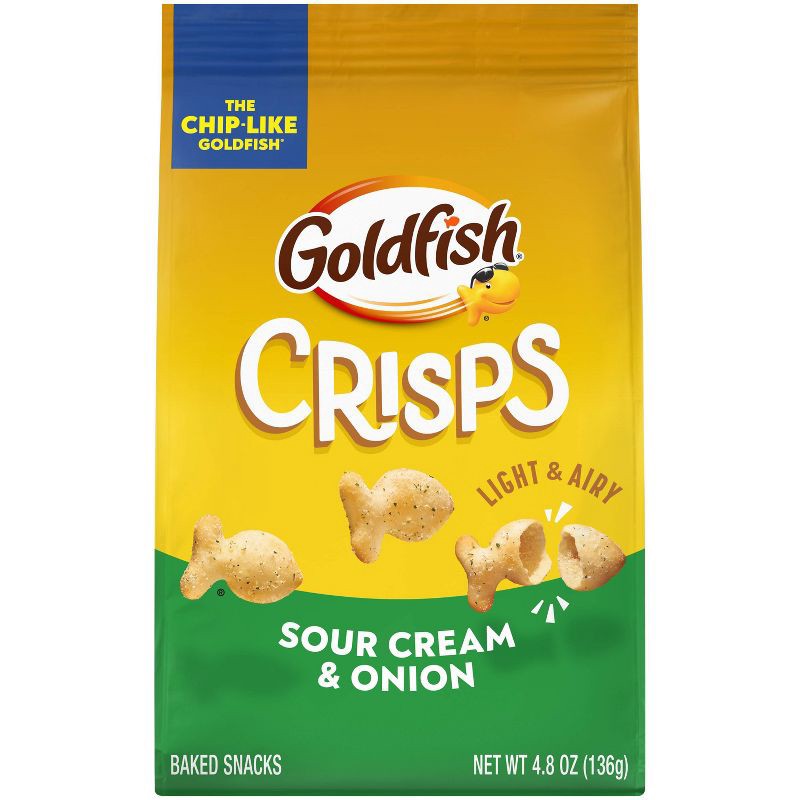 slide 1 of 5, Goldfish Sour Cream & Onion Crisps - 4.8oz, 4.8 oz
