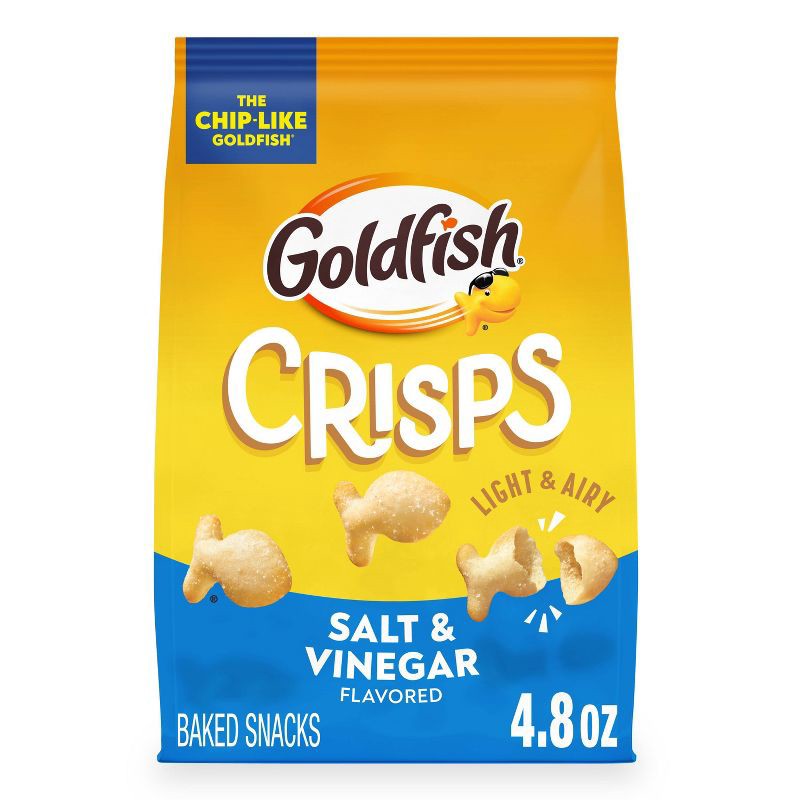 slide 1 of 9, Goldfish Salt & Vinegar Crisps - 4.8oz, 4.8 oz