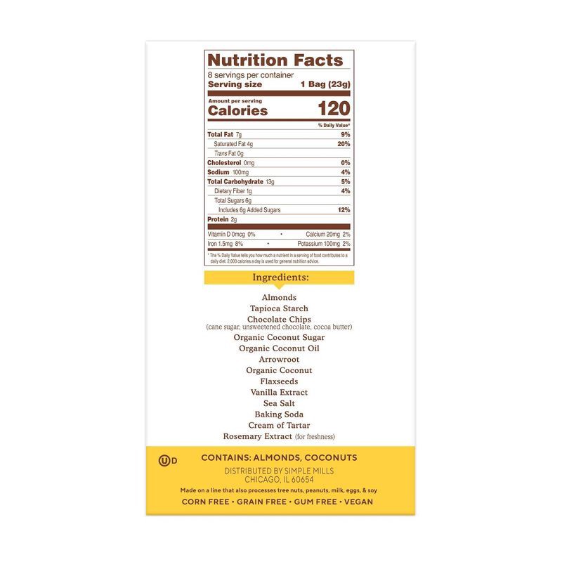 slide 3 of 5, Simple Mills Mini Cookies Crunchy Snack Pack - 6.5oz/8ct, 6.5 oz, 8 ct