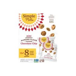 Simple Mills Mini Cookies Crunchy Snack Pack - 6.5oz/8ct