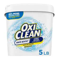 OxiClean White Revive Laundry Whitener and Stain Remover Powder - 5lbs: Bleach-Free, Phosphate-Free, Unscented