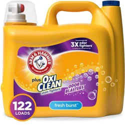 Arm & Hammer Plus OxiClean with Odor Blasters Fresh Burst Liquid Detergent 122 Loads - 158.6oz