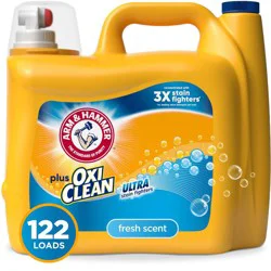 Arm & Hammer Plus OxiClean Ultra Stain Fighters Fresh Scent Liquid Detergent 122 Loads - 158.6oz