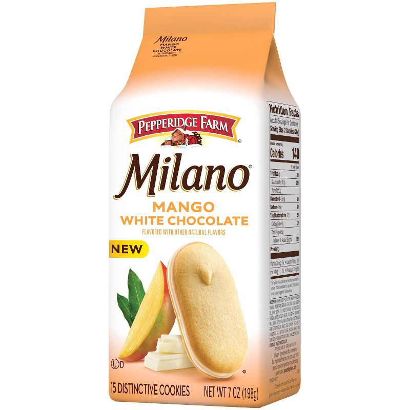 slide 5 of 6, Pepperidge Farm Milano Mango White Chocolate Cookies - 7oz, 7 oz