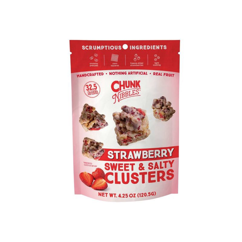 slide 1 of 6, Chunk Nibbles Chunk Nibble Cookies Strawberry Sweet & Salty Clusters - 4.25oz, 4.25 oz