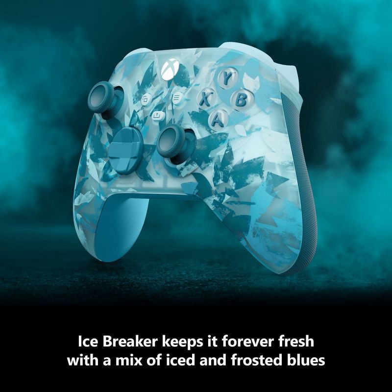 slide 2 of 7, Microsoft Xbox Wireless Controller – Ice Breaker Special Edition – for Xbox Series X|S, Xbox One, PCs, and Cloud-Enabled Devices, 1 ct