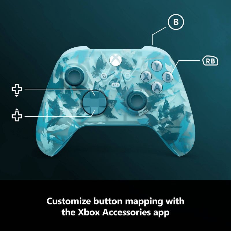 slide 7 of 7, Microsoft Xbox Wireless Controller – Ice Breaker Special Edition – for Xbox Series X|S, Xbox One, PCs, and Cloud-Enabled Devices, 1 ct