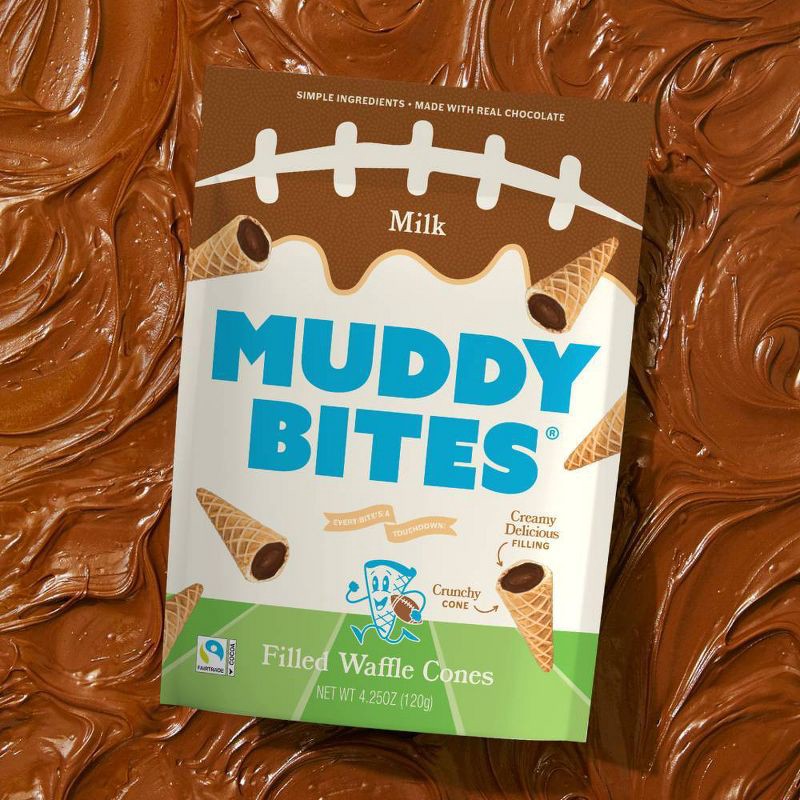 slide 7 of 8, MUDDY BITES Milk Chocolate Waffle Cone Snacks - 4.25oz, 4.25 oz