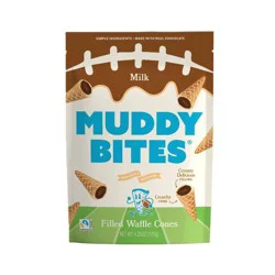 MUDDY BITES Milk Chocolate Waffle Cone Snacks - 4.25oz