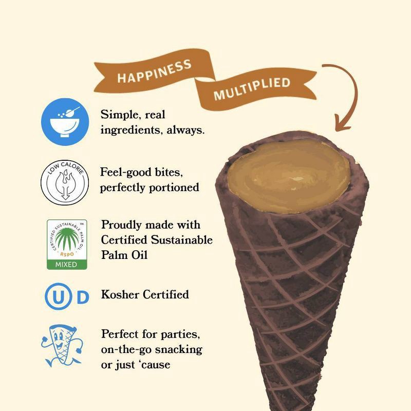 slide 3 of 5, MUDDY BITES Peanut Butter Chocolate Waffle Cone Snacks - 4.25oz, 4.25 oz
