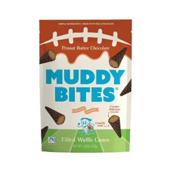 MUDDY BITES Peanut Butter Chocolate Waffle Cone Snacks - 4.25oz