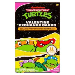 Teenage Mutant Ninja Turtles 16ct Fuzzy Stickers and Valentine's Day Cards