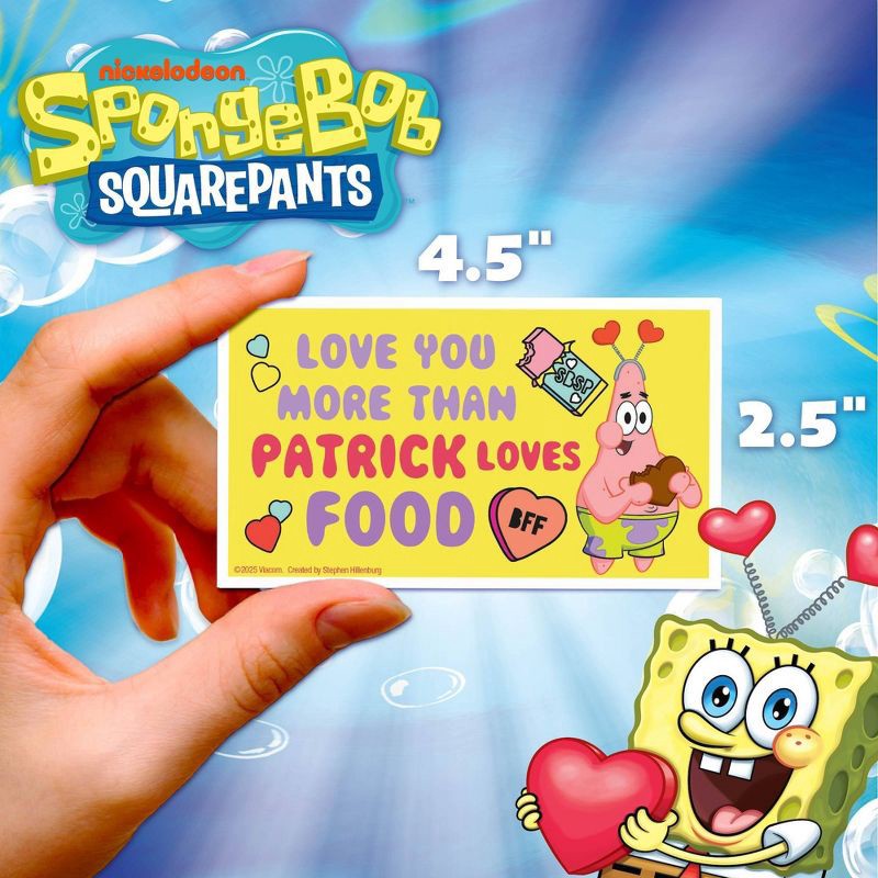 slide 4 of 5, SpongeBob 16ct Erasers and Valentine's Day Cards, 16 ct