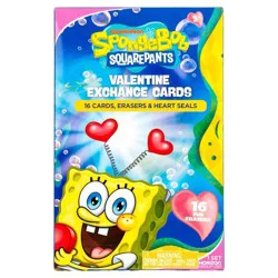 SpongeBob 16ct Erasers and Valentine's Day Cards