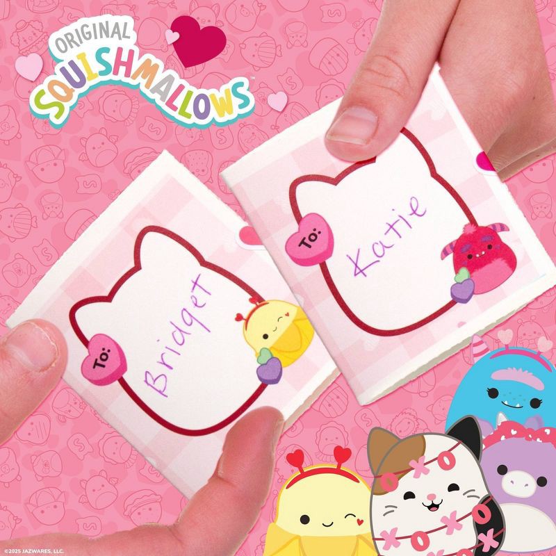 slide 2 of 6, Squishmallows 16ct Shaker Stickers and Valentine's Day Cards, 16 ct
