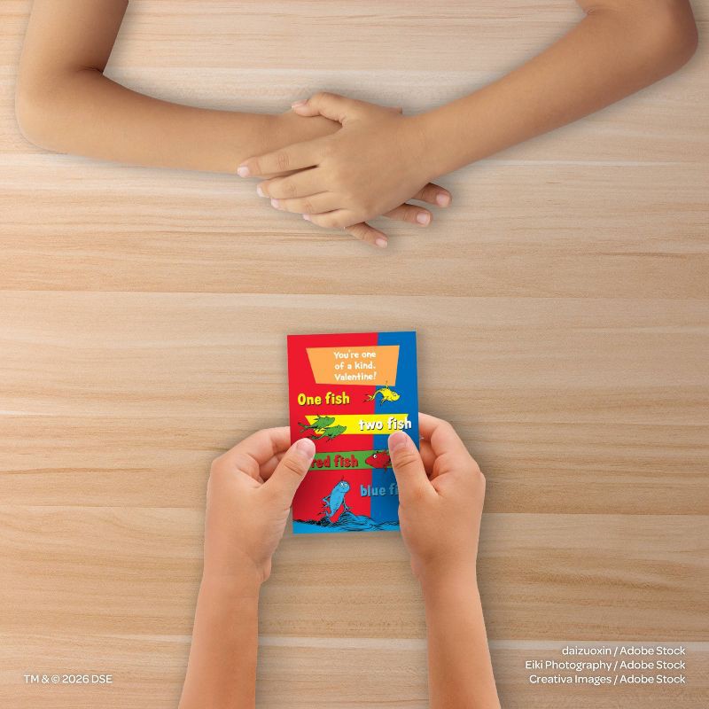 slide 5 of 5, Bendon 32ct Dr. Seuss Deluxe Stickers and Valentine's Day Cards with 48ct Heart Seals, 32 ct, 48 ct