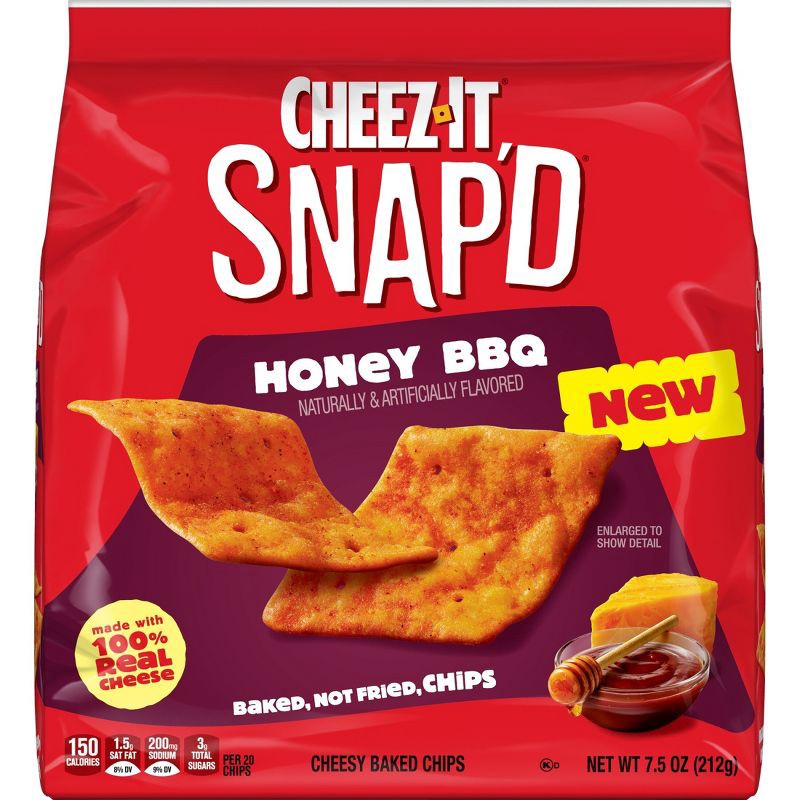slide 2 of 9, Cheez-It Crackers Snap'd Honey BBQ - 7.5oz, 7.5 oz