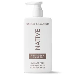 Native Santal & Leather Shampoo - 16.5oz: For All Hair Types, Basic Cleansing, Paraben-Free, Liquid Form